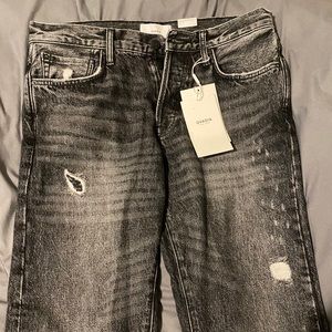 Ovadia Men’s Black Jeans with little rips